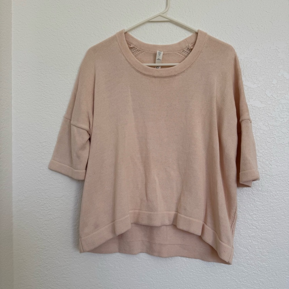 lululemon athletica Short Sleeve Boxy Sweatshirt - Blush